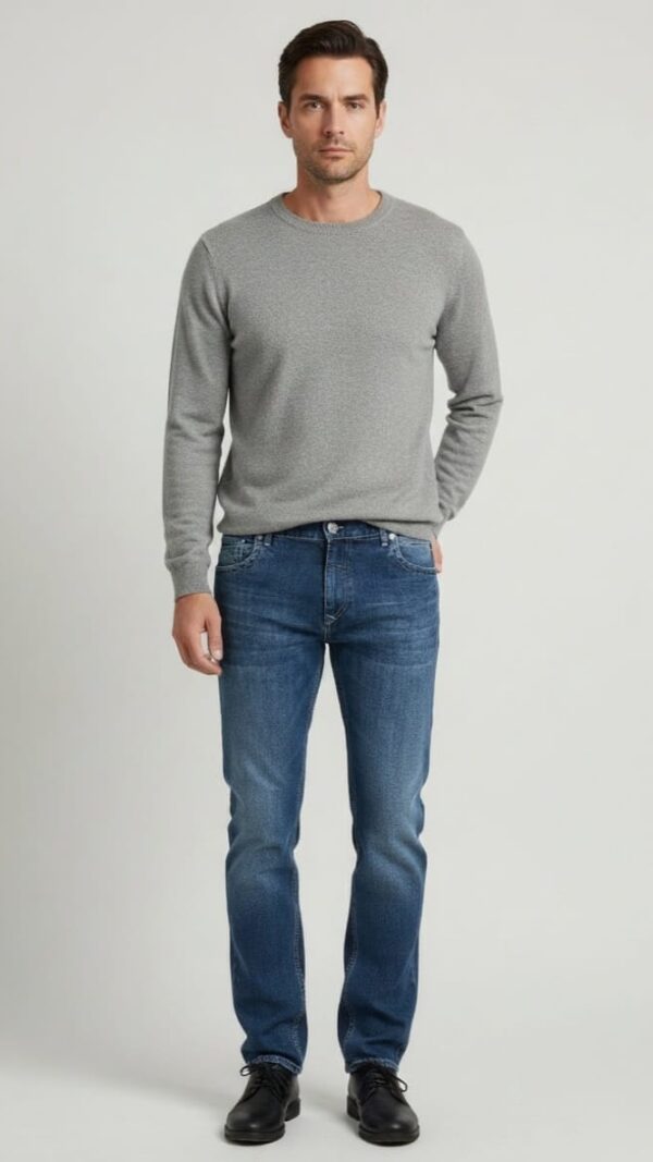 Slika muskih farmerica bez elastina regular fit