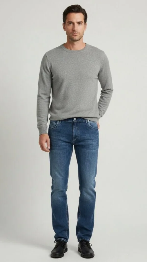 Slika muskih farmerica bez elastina regular fit