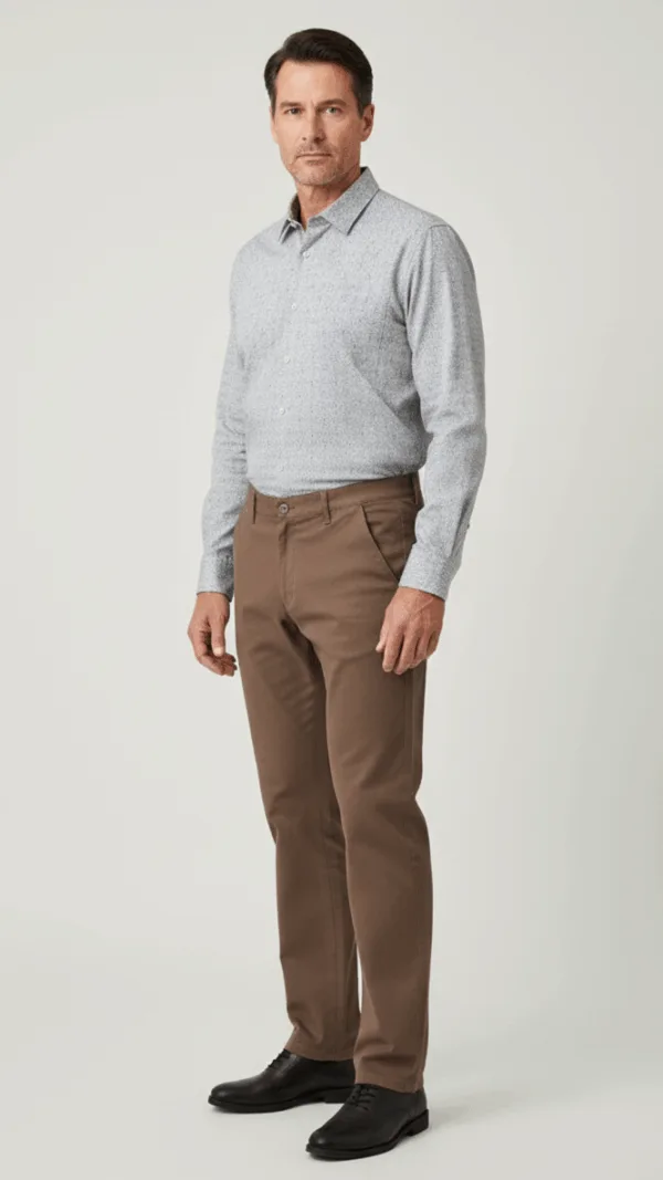 Braon Muške pantalone regular