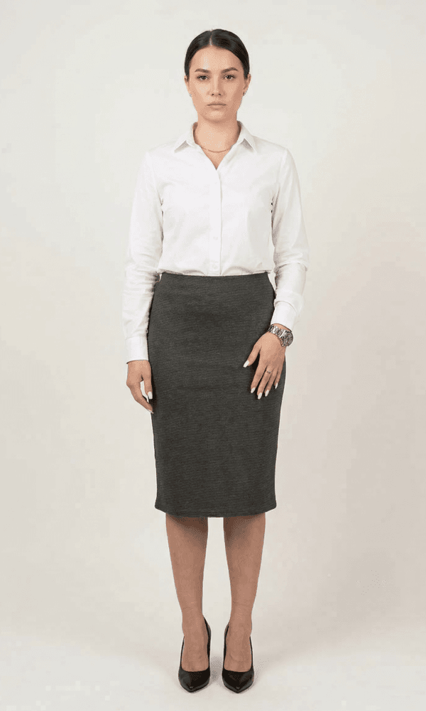 Ženska siva poslovna suknja