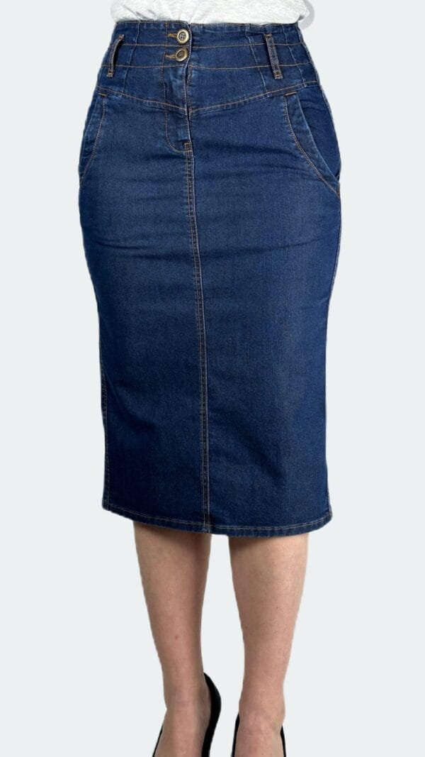232-4D (1) Denim skirt