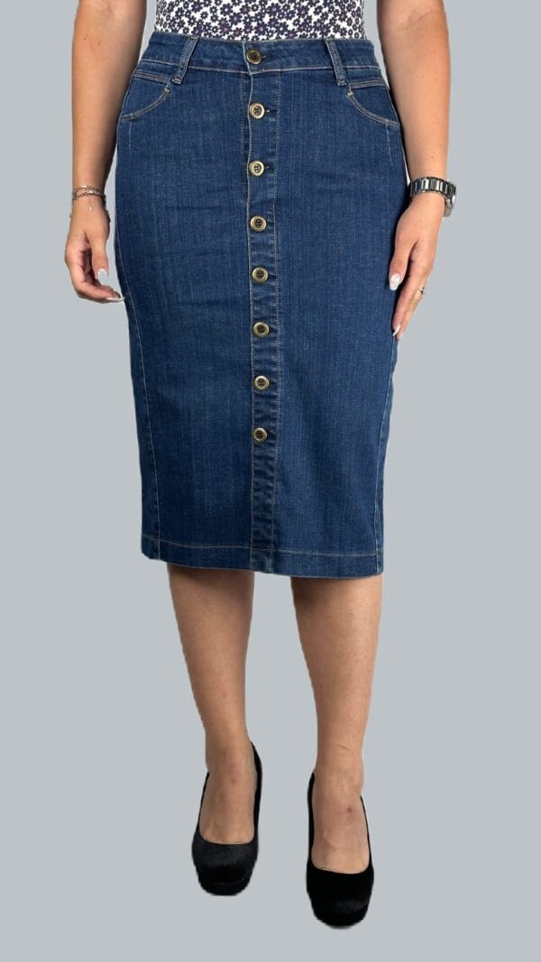 234-53F (1) Denim skirt