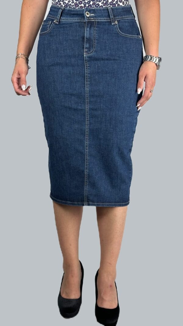 240-10D (1) Denim skirt