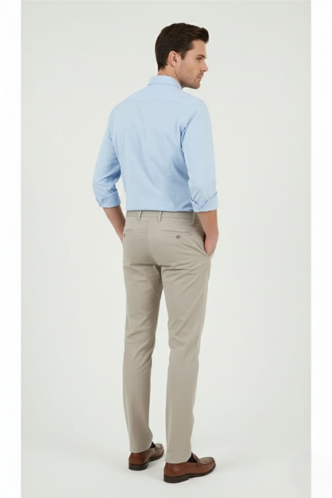 Letnje muške keper pantalone Regular Fit bež boje, elegantne i udobne za svakodnevno nošenje. Letnje muške keper pantalone Regular Fit bež boje, elegantne i udobne za svakodnevno nošenje.