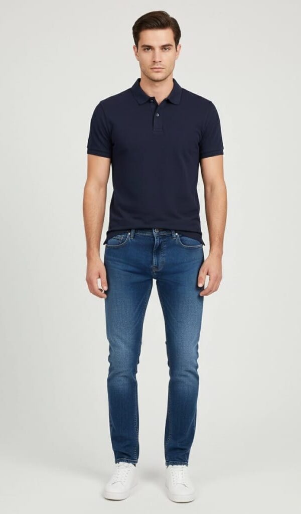 Muške slim fit farmerice plave boje - Elit Denim