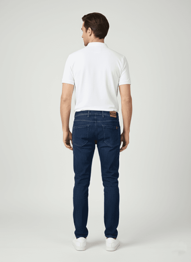 Tamni teksas muške farmerke slim fit Tamni teksas muške farmerke