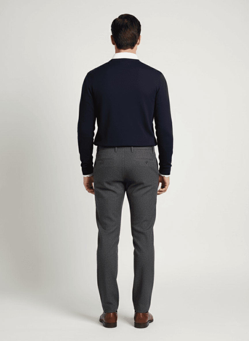 Termo muške pantalone za zimu Termo muške pantalone za zimu, slika na modelu od pozadi