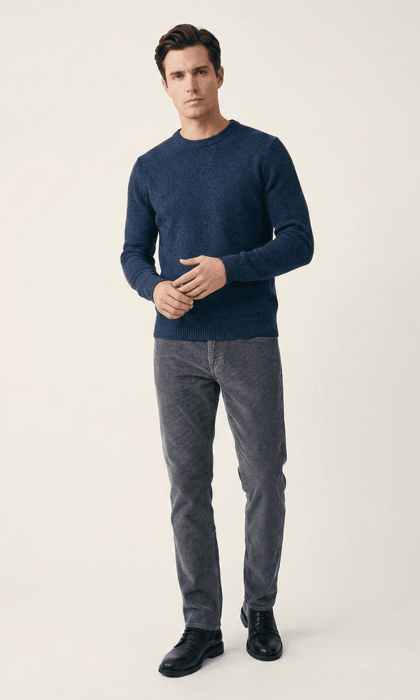 Sive muške pantalone od somota, model 42. Kvalitetne pantalone za moderan izgled.