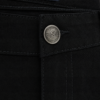 Teget suknja od organskog pamuka sa prepoznatljivim metalnim dugmetom i etiketom brenda Elit Jeanswear Company.