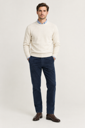 Elegantne muške pantalone od somota — Muške pantalone