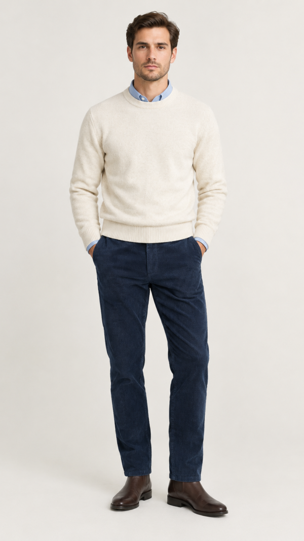 Elegantne muške pantalone od somota — Muške pantalone